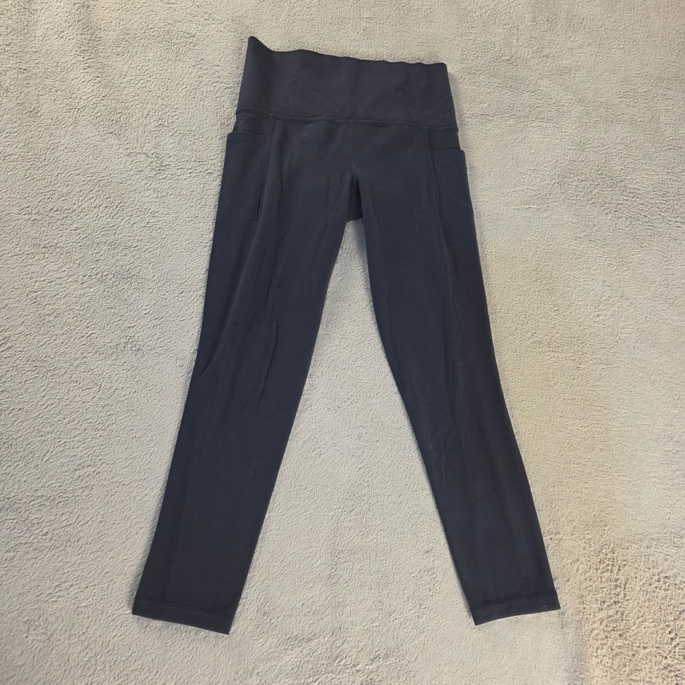 Athleta Salutation Stash Pocket II 7/8 Tights Navy Blue XSP 531321